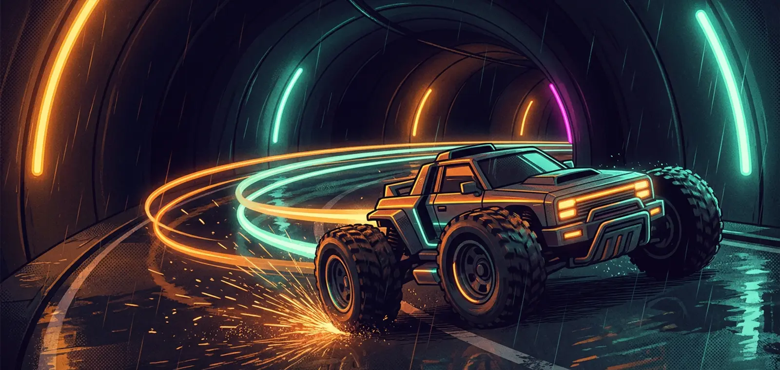 Neon Drift Kartel key art